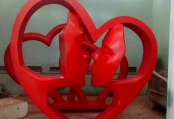 鹽城制造心形人物雕塑供需，鋼管組合，雕塑工程制作供應(yīng)