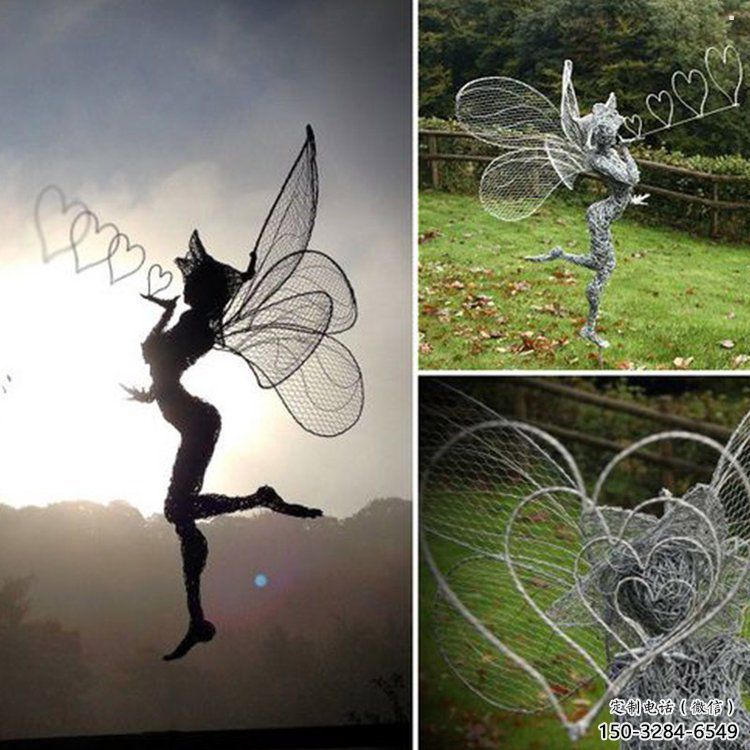 新余小精靈雕塑，抽象卡通雕塑，美陳人物擺件