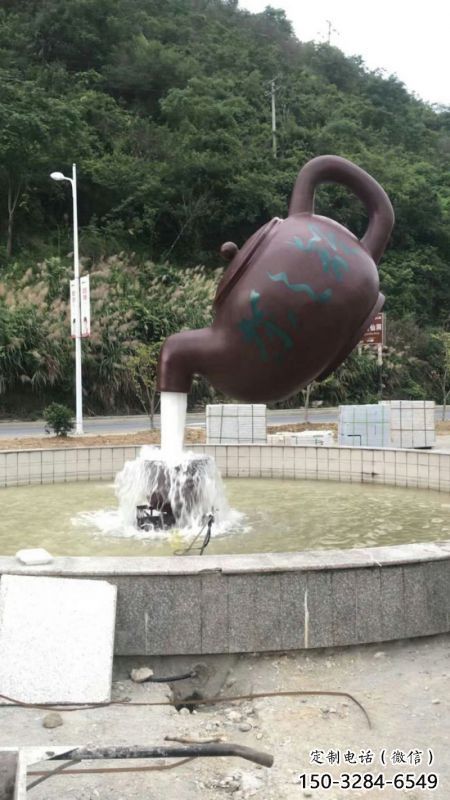 撫州小區天壺標志雕塑，多彩藝術，天壺雕塑生產廠家