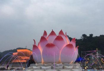 黃南蓮花雕塑廠家，景區(qū)雕塑，水景蓮花噴泉雕塑精選