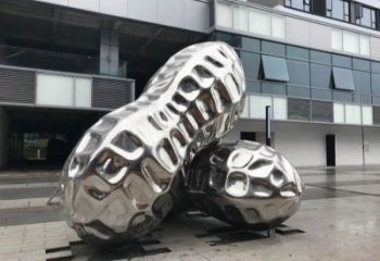 銅川花生雕塑制造，白鋼構件，不銹鋼花生雕塑提供