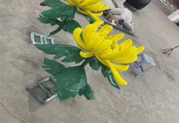 榆林景區(qū)菊花雕塑優(yōu)選，圓雕體系，城市菊花雕塑選定