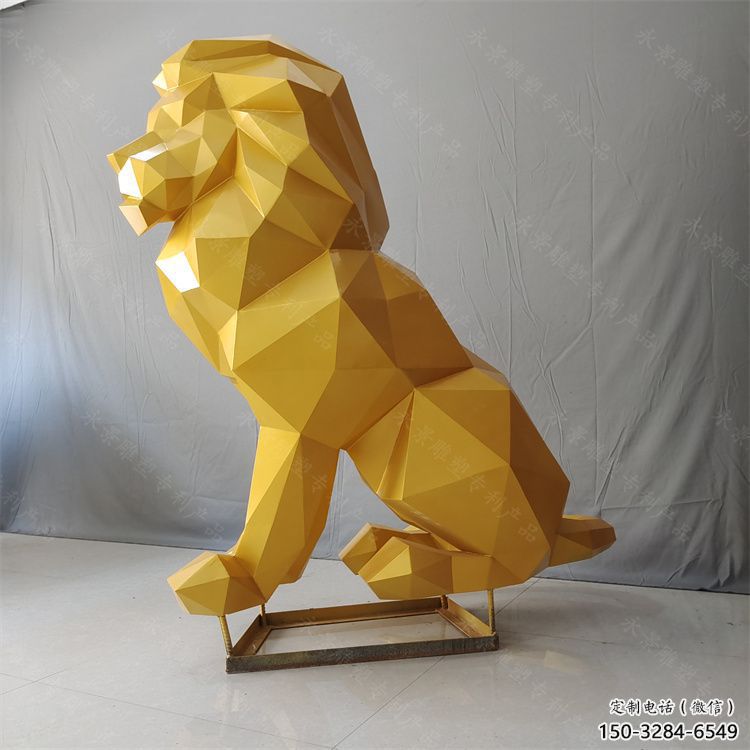 巴中獅子雕塑服務商，動物雕塑，不銹鋼獅子雕塑制作