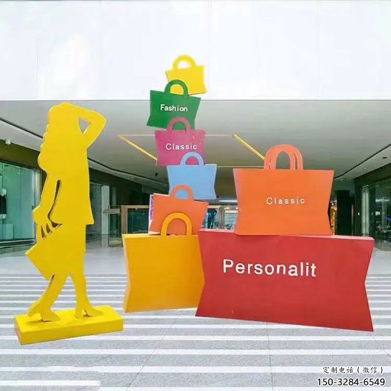 綿陽購物人雕塑選定，景觀雕塑，不銹鋼購物人雕塑生產商