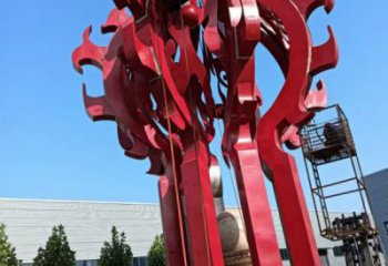 寶雞火球雕塑，精神堡壘火球雕塑落地展示