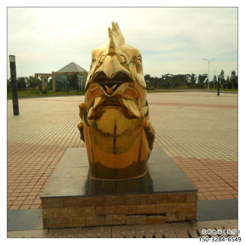 林周不銹鋼生肖雕塑，鍍鈦工藝，公園廣場戶外擺放