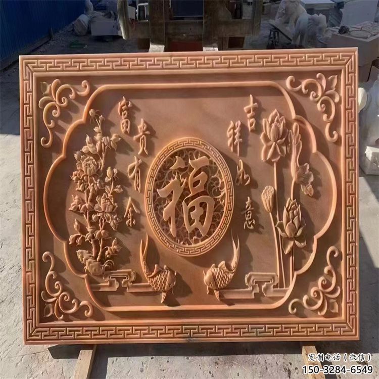 克拉瑪依浮雕制造商，室外軟裝，景觀福字浮雕制作廠家