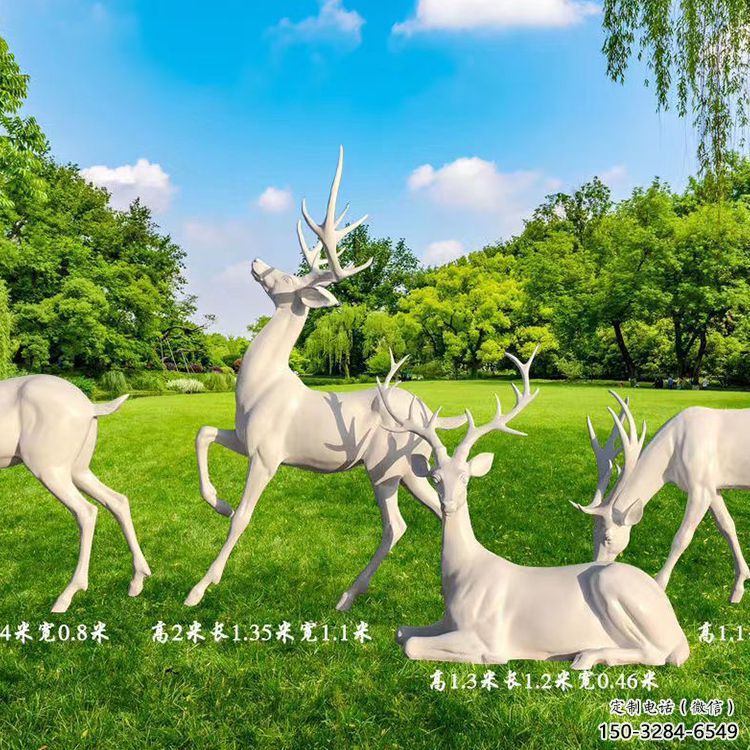 九龍坡梅花鹿雕塑定價，景觀概念，玻璃鋼梅花鹿雕塑預定