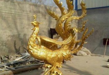 喀什鳳凰雕塑廠家，鍛造工藝，銅鳳凰雕塑廠家承接
