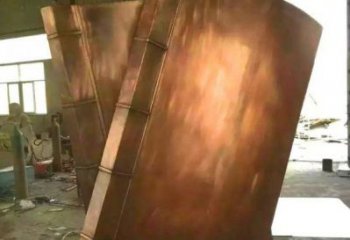 德宏鑄銅書籍供應，街景小品，銅書籍雕塑廠家優(yōu)價