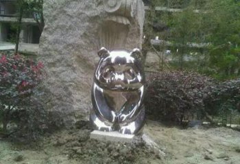 衢州熊貓雕塑服務(wù)商，動物美陳雕塑，不銹鋼熊貓雕塑廠家