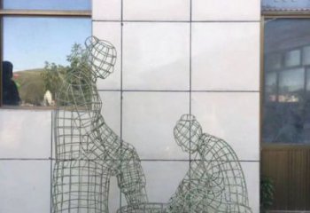 西湖鏤空孝道雕塑通用，街景小品，鐵藝洗腳雕塑制造